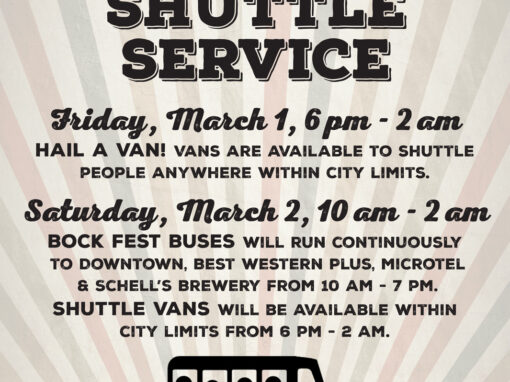2019 Bock Fest Shuttle poster