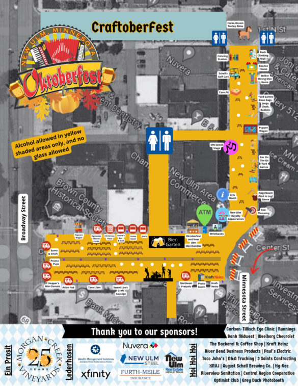 Oktoberfest Downtown Map 2023